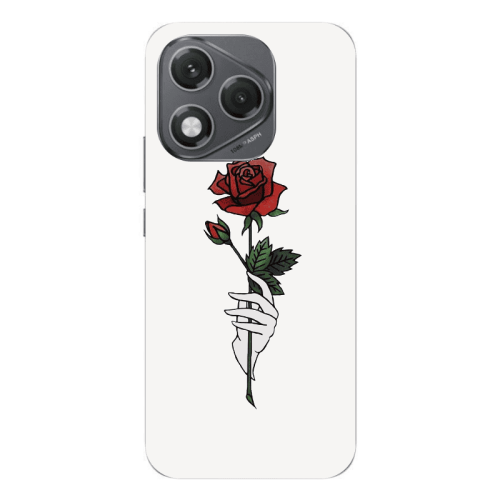 Honor 400 Lite Rose in hand Transparent Silicone TPU Θήκη